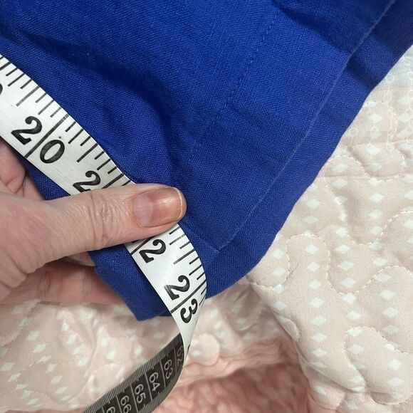 Cynthia Rowley blue 100% linen size 2 small with pockets - Picture 4 of 7